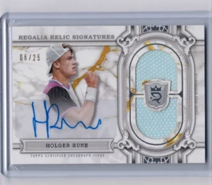 2024 Topps Royalty Collection Holger Rune Regalia Relic Signatures #'ed 25/06 - Imagen 1 de 1