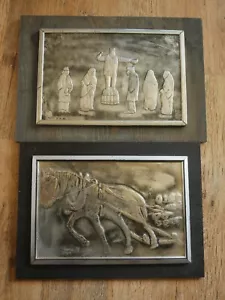 Set of 2 large Swedish vintage wall hanging pictures Svenskt Tenn - Picture 1 of 12