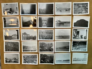 42 vintage Black And White travel pictures Snapshots England NYC Italy Germany - Picture 1 of 9