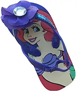 Disney Store Princess Ariel Flip Flops Sandals Shoes Girl The Little Mermaid NEW - Picture 1 of 1