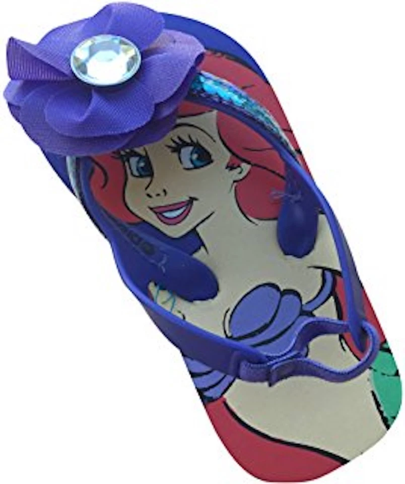 Disney Store Princess Ariel Flip Flops Sandals Shoes Girl The Little Mermaid NEW - Image 1 of 1