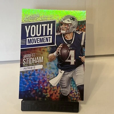 jarrett stidham 2020 Panini Prestige Youth Movement Holo YM-JS GIANTS  - Image 1 of 3
