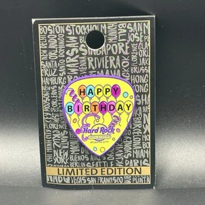 Hard Rock Hotel & Casino Atlantic City Limited Edition Happy Birthday Pin Pick - Picture 1 of 8