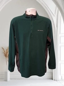 Columbia Gr. L leichte Fleecejacke, grün/grau, 1/3 Reißverschluss. - #30 - Bild 1 von 7