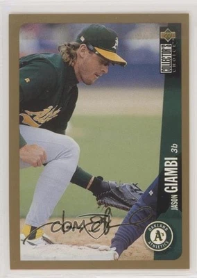 1996 Upper Deck Collector's Choice Gold Foil Signature Jason Giambi #243 - Image 1 of 2