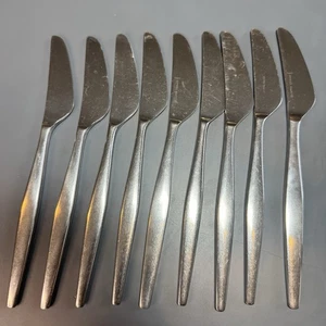 9 Lauffer 18/8 Dinner Knifes 8 1/4 Stainless Japan Vantage - Picture 1 of 12