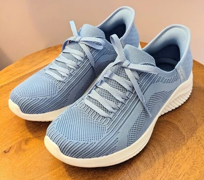 斯凯奇女式 8 易穿脱鞋 Ultra Flex 3.0 辉煌 Periwinkle 蓝色 149710 — 第 1/4 张图片