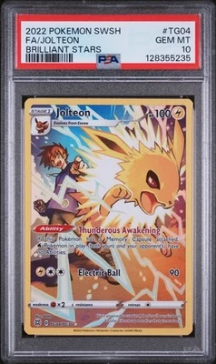 Jolteon TG04/TG30 Full Art - SWSH: Brilliant Stars PSA 10 Gem Mint - Image 1 of 3