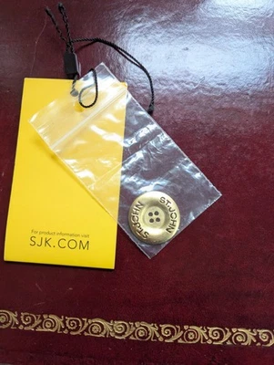 st john gold replacement  button logo brand new in original package with tag - Image 1 of 4