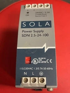 Sola SDN 2.5-24-100P Power Supply AC-DC 24V SDN2.5-24-100P - Picture 1 of 5