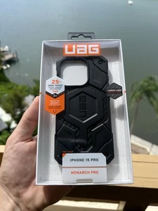 UAG Urban Armor Gear Monarch Pro Case Apple iPhone 15 Pro - Black Carbon Fiber - Photo 1 sur 1