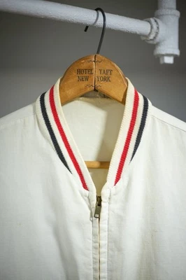 50’s Cotton Varsity Bomber L - Image 1 of 3
