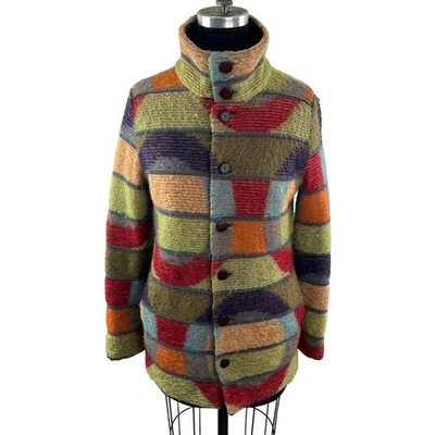 Chaqueta Multi Reversible Deportiva Missoni DE COLECCIÓN Bloques de Color Cuello Alto Botón Delantero  Foto 1 de 4