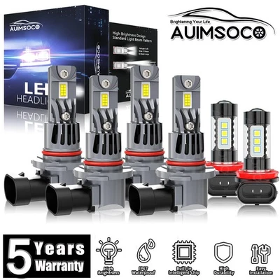 For Acura CSX 2006-2011 Sedan 4-Door 6x LED Headlight Bulbs Super Bright 80000LM - Изображение 1 из 4
