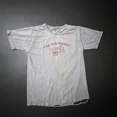 Camiseta De Colección Steve & Barrys Para Hombre Grande Gris Envejecido Grunge Surfer Y2k Foto 1 de 4