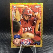 2023 Topps Chrome JOSH JUNG 21/50 Gold Speckle Image Variation RC Refractor /50