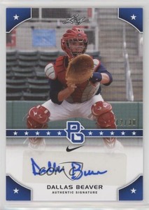 2015 Leaf Perfect Game National Showcase Blue /30 Dallas Beaver #PG-DB1 Auto