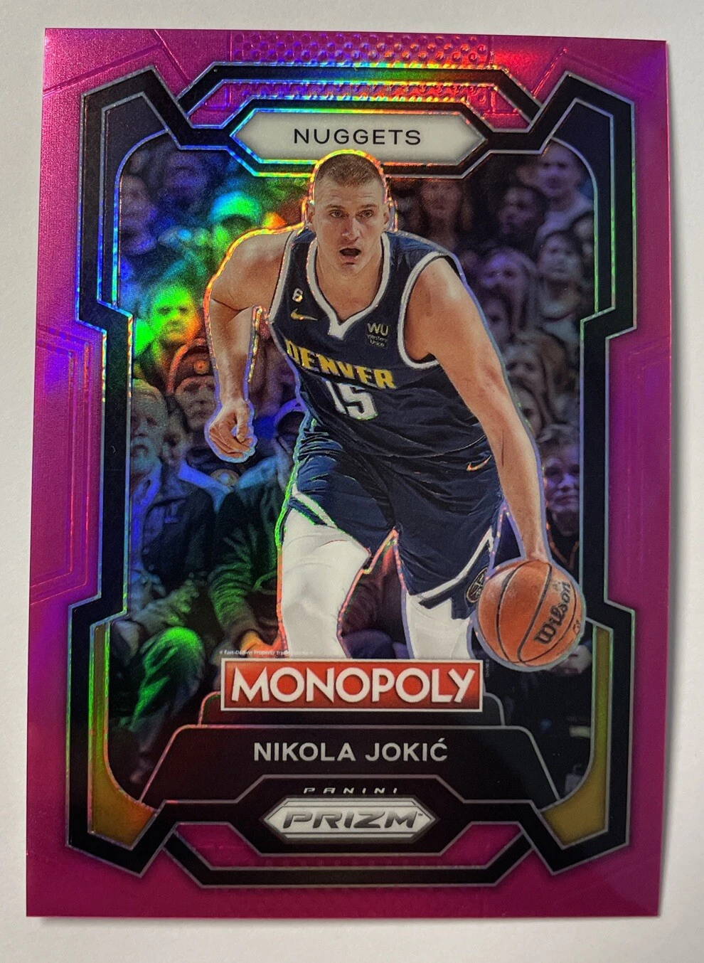 2023-24 Prizm Monopoly Nikola Jokic Pink Prizm /149 Card#1 SSP Denver Nuggets