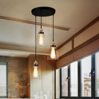 Glass Pendant Lights Kitchen Lamp Home Ceiling Light Dinning Room Chandeliers - Image 1 of 4