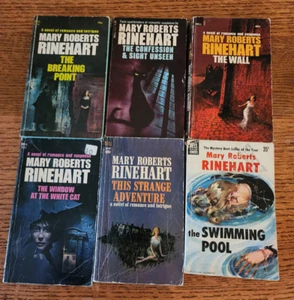 6 Vintage Mary Roberts Rinehart mystery paperback lot - Picture 1 of 10