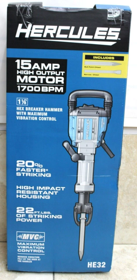 HERCULES HE32 120V Hex Jack Hammer - Blue