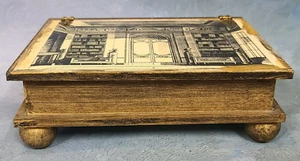 Scatola portasigari libro in legno decorazione casa conservazione gioielli scatola sigari piedi - Foto 1 di 10