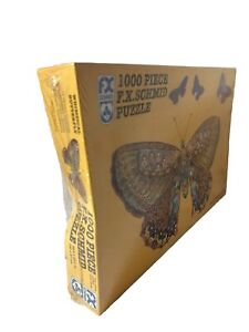 1995 F.X. Schmid Whimsical Butterfly Shaped 1000 Piece Puzzle