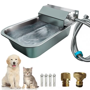 Stainless Steel Automatic Dispenser Drinking water Bowl Pet Cat Dog Livestock - Picture 1 of 9