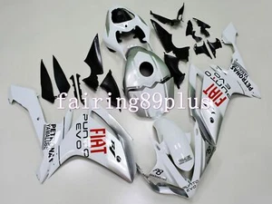 White Silver FIAT ABS Injection Fairing Kit Fit for 2007 2008 YZF R1 - Picture 1 of 7