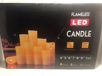 PILAR VELAS LED SIN LLAMA CERA REAL TEMPORIZADOR RY-KING 4" 5" 6" 7" 8" 9" Foto 1 de 2