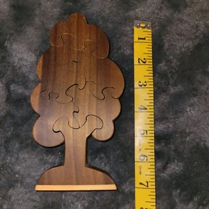Vintage Handmade Wood Tulip Tulip Jigsaw Puzzle 6 Pieces 1994 Signed Boo Chee - Picture 1 of 3