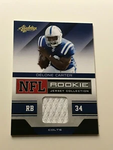 2011 ABSOLUTE FOOTBALL No.12 DELONE CARTER ROOKIE,JERSEY COLTS - Picture 1 of 1