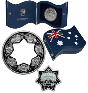 AUSTRALIA $1.25 Holey & Dump 2001 Silver 1oz. Proof 'Centenary Of Federation' - Picture 1 of 8