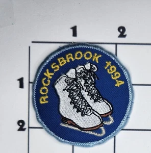 Rocksbrook 1994 Ice Skating Patch Girl Scouts GSUSA Embroidered Iron On Uniform - Picture 1 of 1