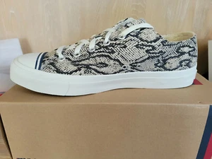 Sz 11.5 Men's Pro Keds Royal Lo Snakeskin RipStop Cream/Blk Shoes Snake PK63828 - Picture 1 of 4
