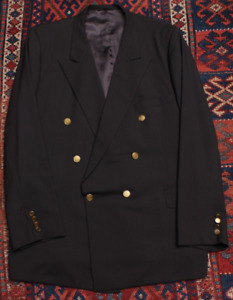 Tom James Brown Double Breasted Blazer Holland Sherry Buttons 48L