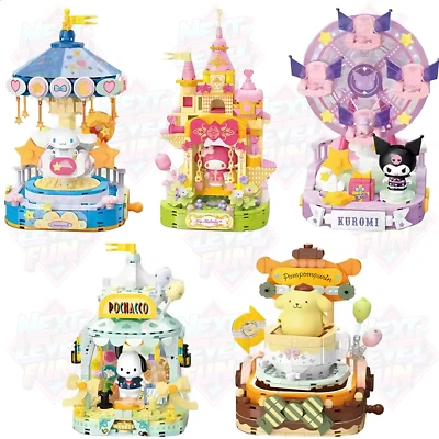 Sanrio Friends Amusement Park Fair Rides Building Blocks Sets Fun Gift Toy NEW - Image 1 of 3