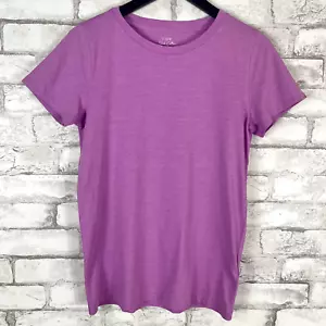 Camiseta J.CREW FACTORY NUEVA CON ETIQUETAS 100 % Algodón Vintage Slub Púrpura Cuello Redondo MEDIANA BE092 - Imagen 1 de 5