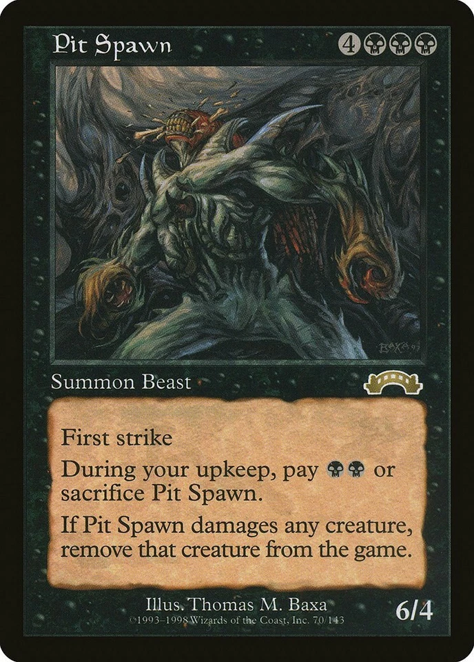 Pit Spawn Exodus PLD Black Rare MAGIC THE GATHERING MTG CARD ABUGames - Image 1 of 1
