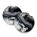 Black Marble |Rubber Car Coasters | Set of 2