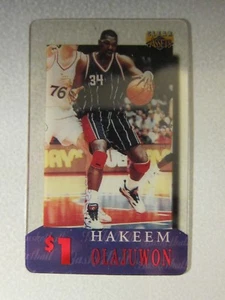 *Rare* 1996 Clear Assets Phone Cards $1 #17 Hakeem Olajuwon - Picture 1 of 2