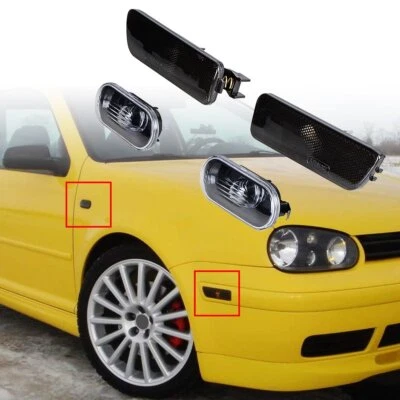 Front Bumper Side Marker + Turn Signal Lights Cover for VW Golf Jetta MK4 99-05 - Image 1 of 4