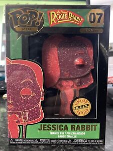 Funko Pop Pin Jessica Rabbit Who Framed Roger Rabbit Red Glitter Chase RARE #07 