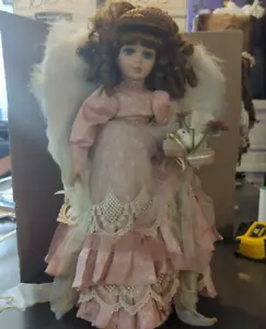 18 Zoll Engel mit weißer Taube Porzellanpuppe - Bild 1 von 7