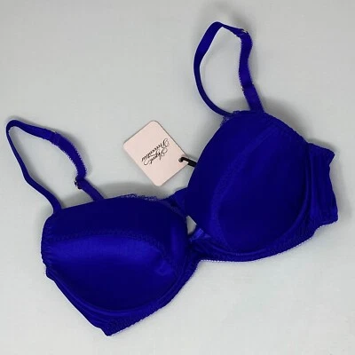 Sujetador Agent Provocateur Felinda Zafiro Azul Seda 32D Nuevo con Etiquetas Foto 1 de 4