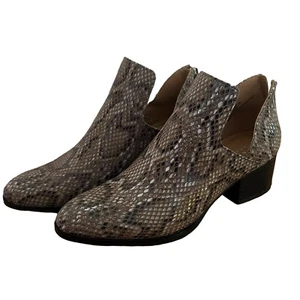 New Directions Mujer 6 Fredricka Vegano Marrón Piel de Serpiente Botines Botas Cortas Boho - Imagen 1 de 14