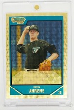 2007 BOWMAN CHROME RC AUTO SUPERFRACTOR 1/1 TEST KEVIN AHRENS TORONTO BLUE JAYS 