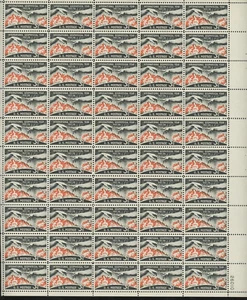 Scott 1107 - 1958 Geophysical Year Full Sheet of 50 US 3¢ Stamps MHN - Picture 1 of 2