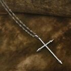 1.18 Ct Round Simulated Diamond Wedding Cross Pendant Gift 925 Sterling Silver