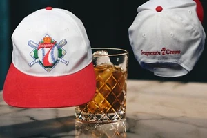 Gorra Seagram's Seven 7 Crown Vintage Blanco Rojo - Imagen 1 de 7